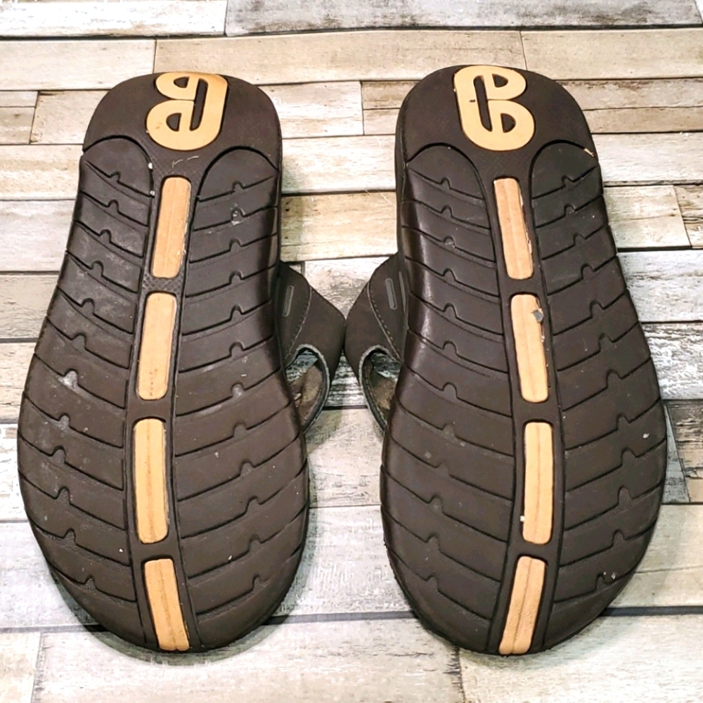 Brown Leather Reef Flip Flops - Picture 4 of 5